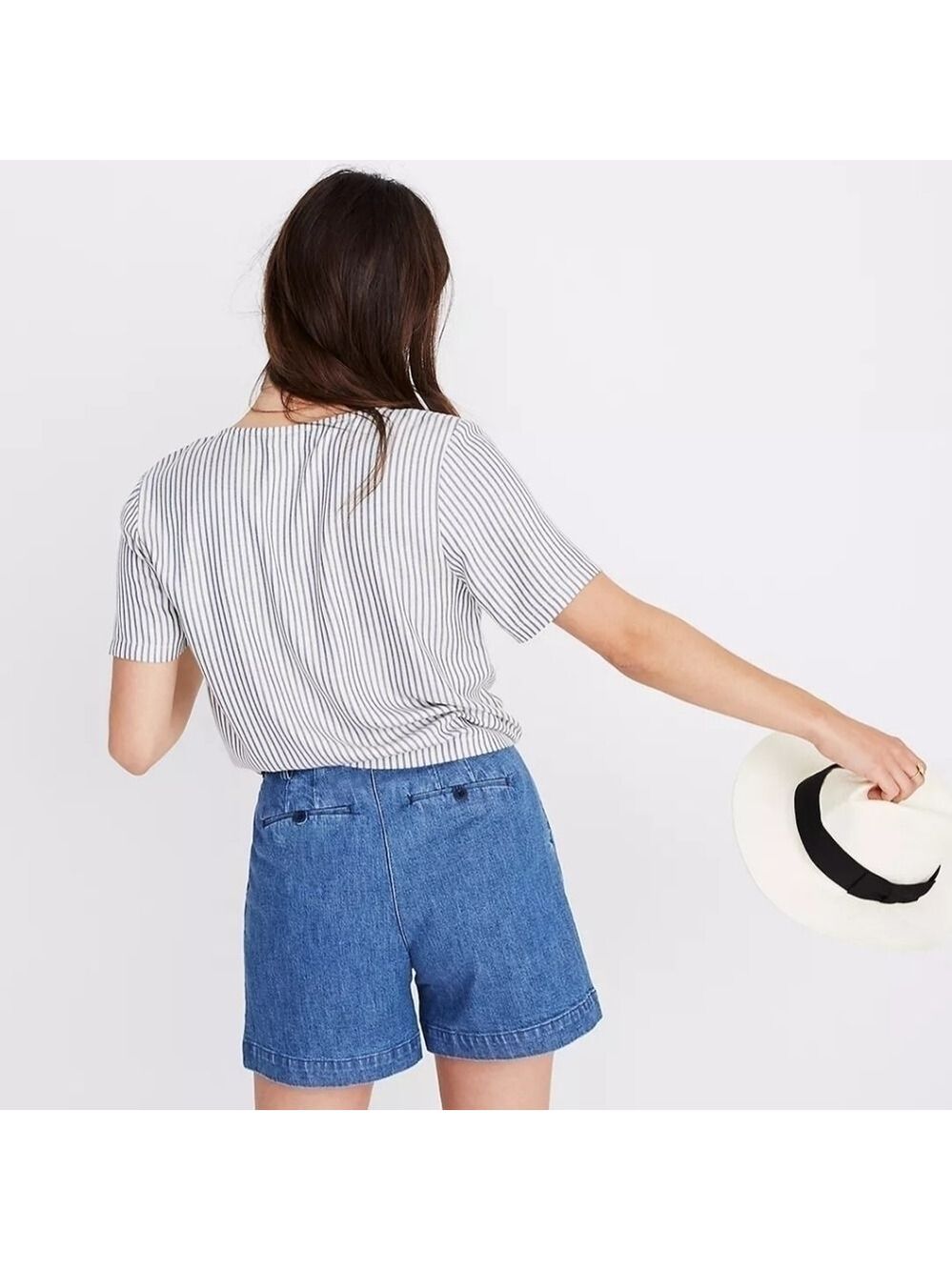 Madewell Novel Tie-Front Top in Stripe - Picture 3 of 7